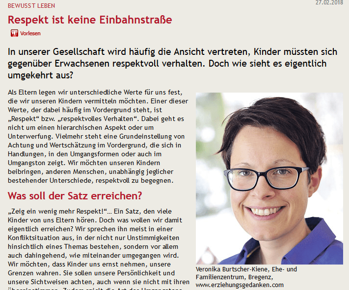 Respekt ist keine&nbsp;Einbahnstraße