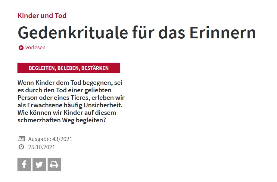 Tod und Trauer bei&nbsp;Kindern